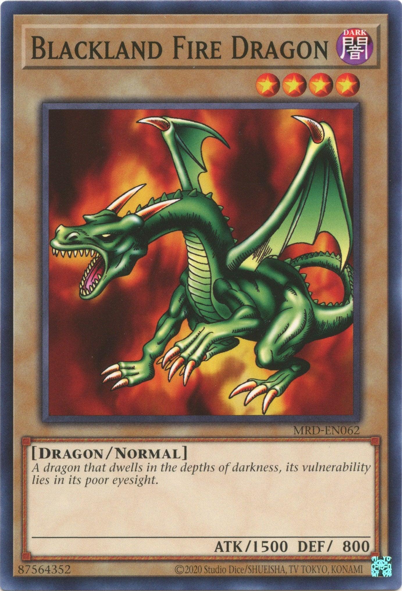 Common, Dark, Dragon, Metal Raiders (25th Anniversary Edition), Normal Monster, Unlimited Blackland Fire Dragon (25th Anniversary) [MRD-EN062] Common - Trading Card World