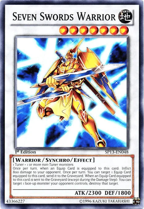 1st Edition, Common, Earth, Star Pack 2013, Synchro/Effect Monster, Unlimited, Warrior Seven Swords Warrior [SP13-EN048] Common - Trading Card World
