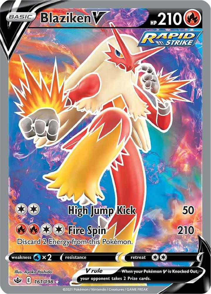 161, Sword & Shield: Chilling Reign Blaziken V (161/198) [Sword & Shield: Chilling Reign] - Trading Card World