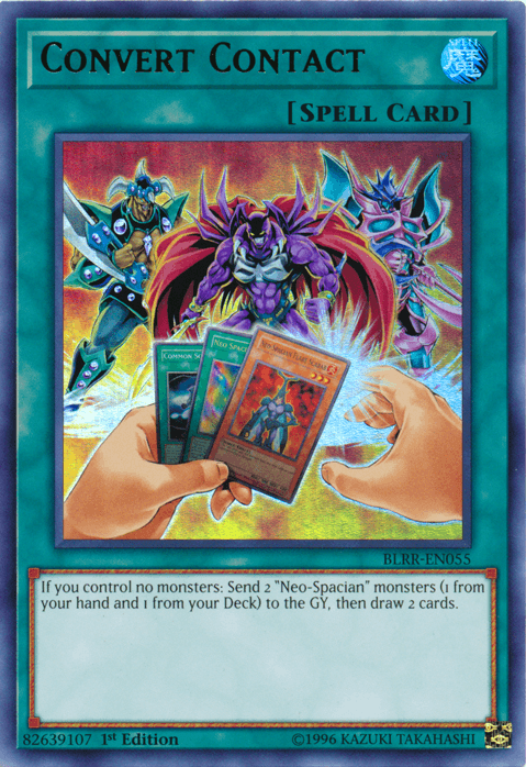 1st Edition, Battles of Legend: Relentless Revenge, Normal Spell, Spell, Ultra Rare Convert Contact [BLRR-EN055] Ultra Rare - Trading Card World