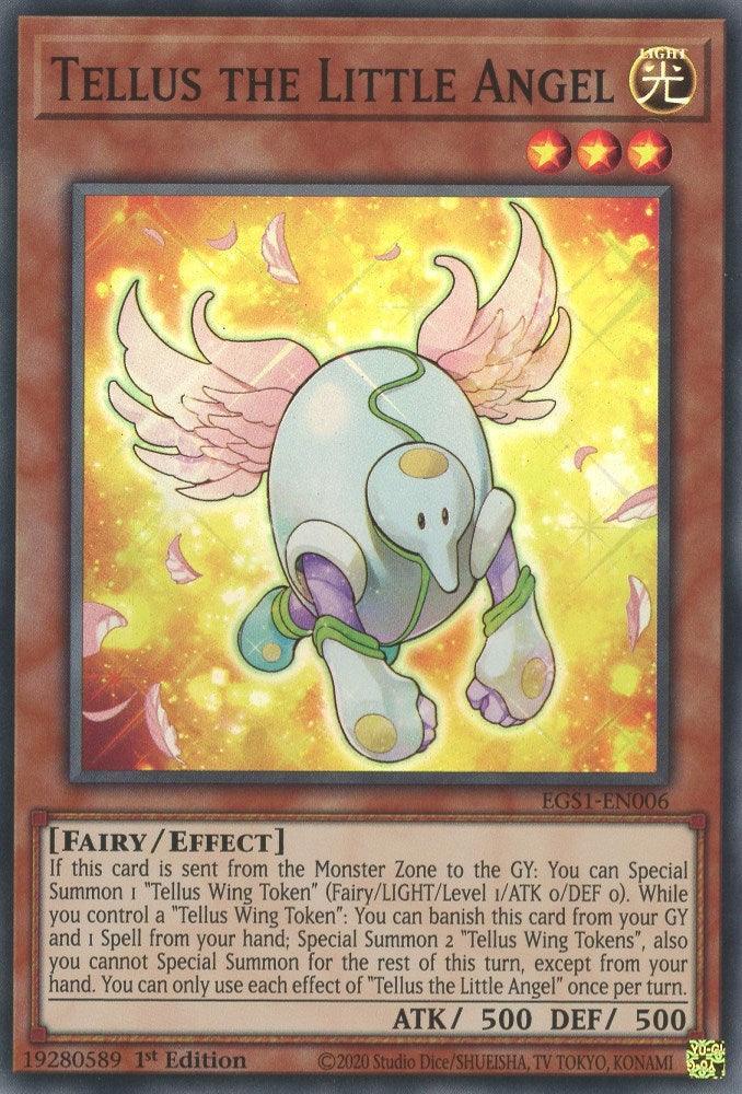 Effect Monster, Egyptian God Deck: Slifer the Sky Dragon Unlimited, Fairy, Light, Super Rare, Unlimited Tellus the Little Angel [EGS1-EN006] Super Rare - Trading Card World