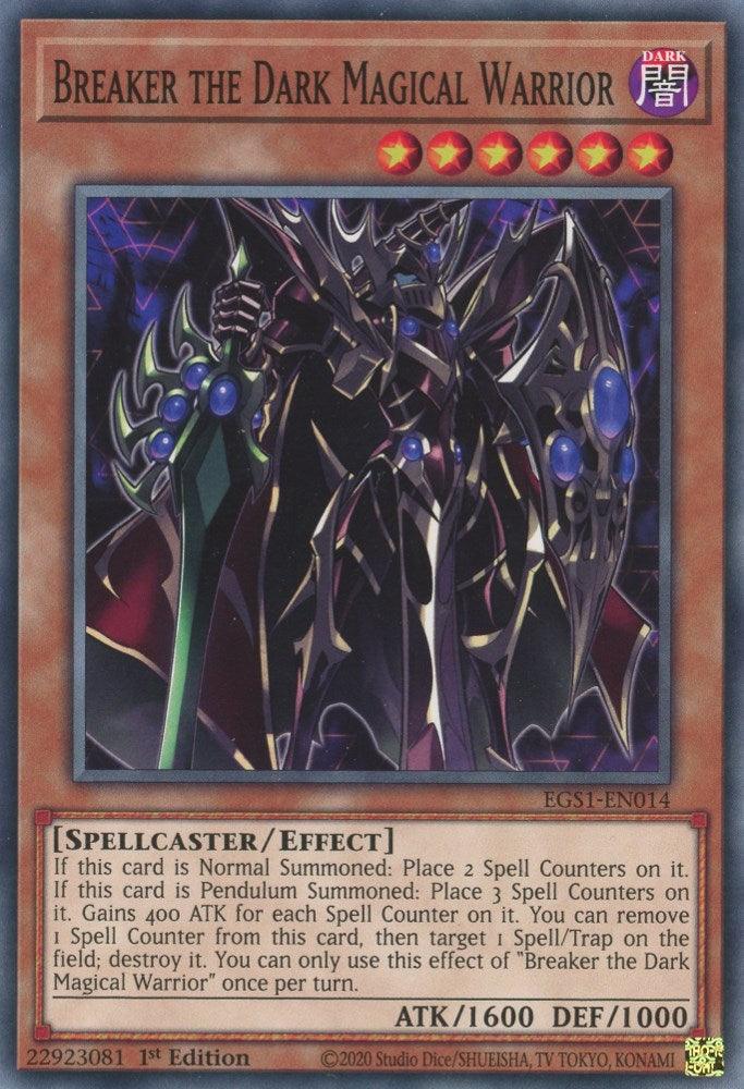 Common, Dark, Effect Monster, Egyptian God Deck: Slifer the Sky Dragon Unlimited, Spellcaster, Unlimited Breaker the Dark Magical Warrior [EGS1-EN014] Common - Trading Card World