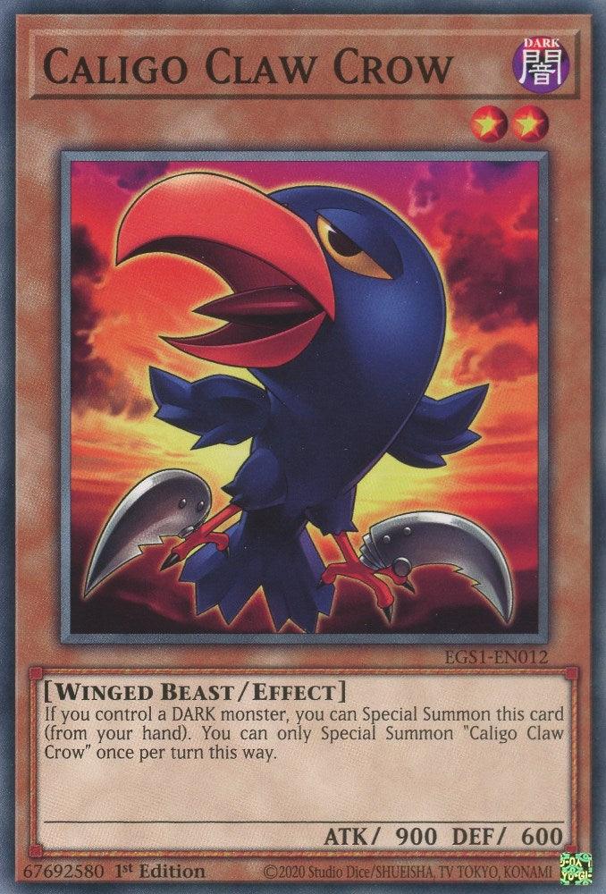 Common, Dark, Effect Monster, Egyptian God Deck: Slifer the Sky Dragon Unlimited, Unlimited, Winged Beast Caligo Claw Crow [EGS1-EN012] Common - Trading Card World