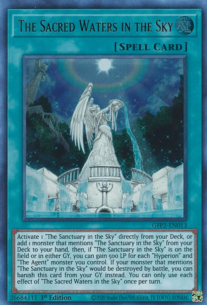 1st Edition, Ghosts From the Past: The 2nd Haunting, Normal Spell, Spell, Ultra Rare The Sacred Waters in the Sky [GFP2-EN013] Ultra Rare - Trading Card World