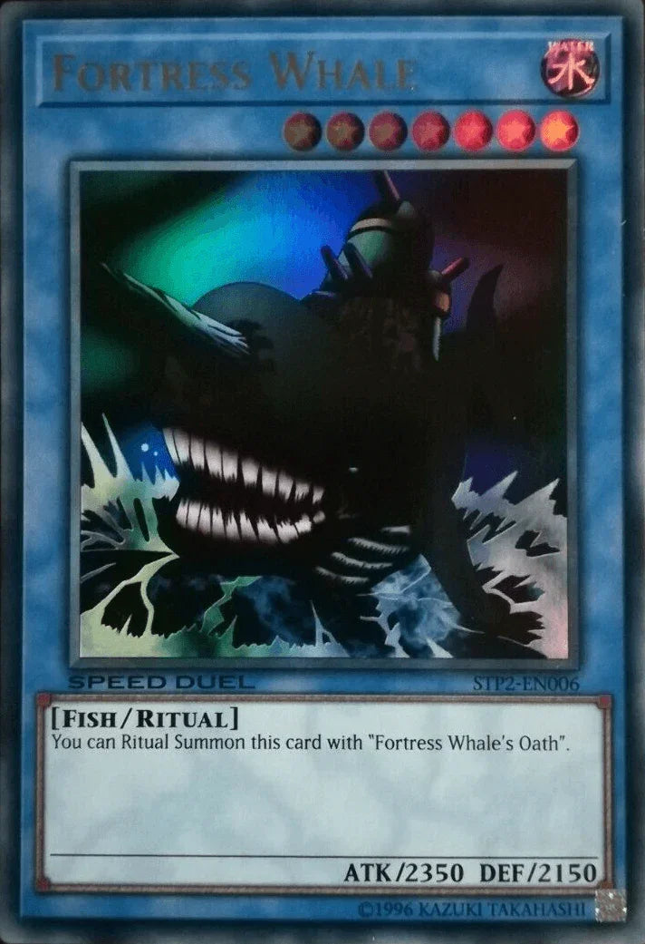 Fish, Ritual Monster, Speed Duel: Tournament Pack 2, Ultra Rare, Unlimited, Water Fortress Whale [STP2-EN006] Ultra Rare - Trading Card World