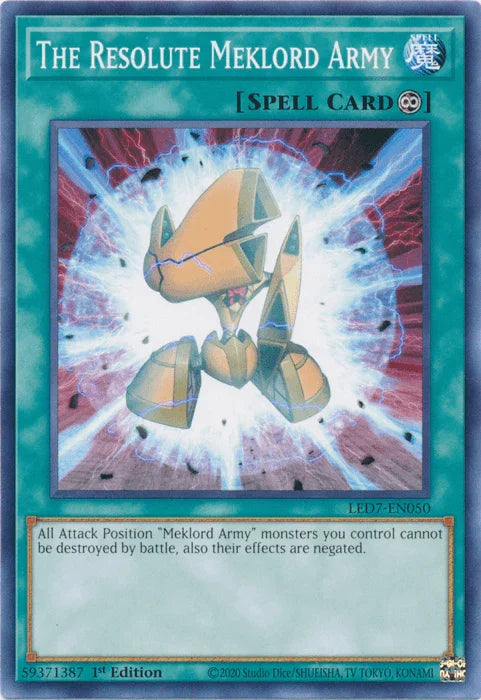 1st Edition, Common, Continuous Spell, Legendary Duelists: Rage of Ra, Spell, Unlimited The Resolute Meklord Army [LED7-EN050] Common - Trading Card World