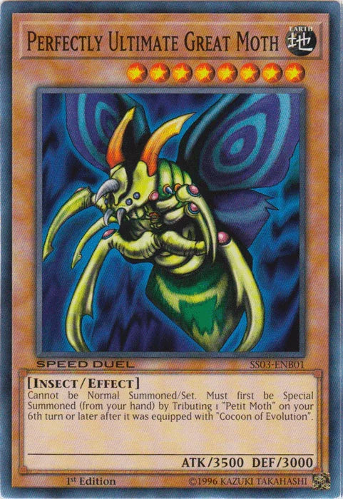 1st Edition, Common, Earth, Effect Monster, Insect, Speed Duel: Ultimate Predators Perfectly Ultimate Great Moth [SS03-ENB01] Common - Trading Card World