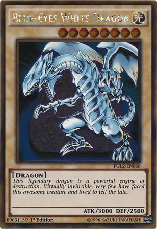 1st Edition, Dragon, Gold Rare, Light, Normal Monster, Premium Gold: Return of the Bling, Unlimited Blue-Eyes White Dragon [PGL2-EN080] Gold Rare - Trading Card World