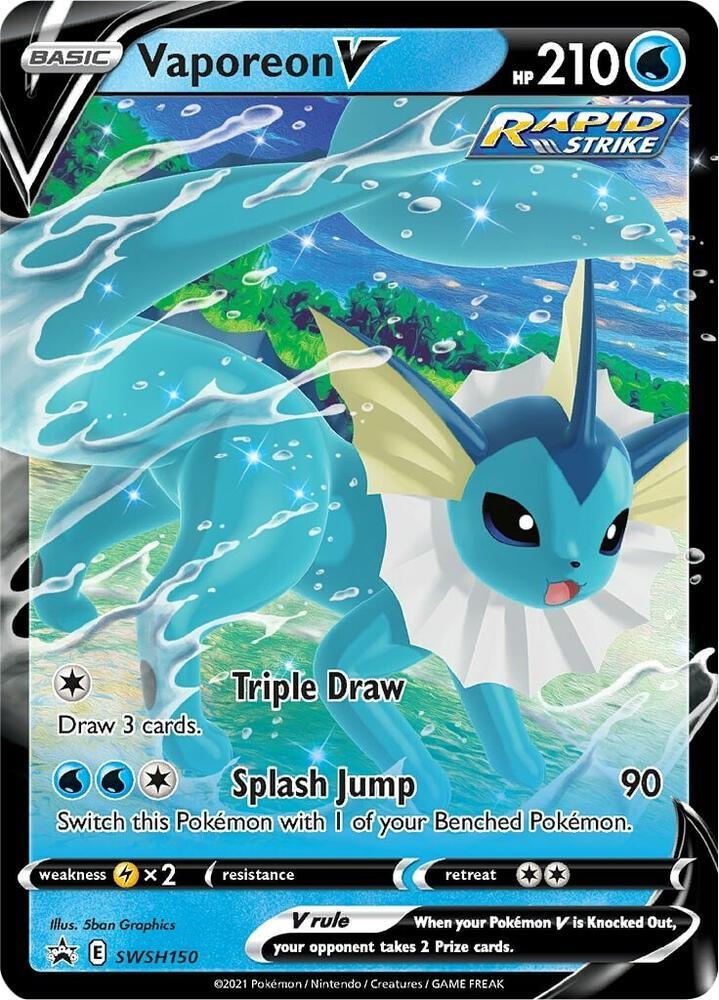 Sword & Shield: Black Star Promos Vaporeon V (SWSH150) [Sword & Shield: Black Star Promos] - Trading Card World