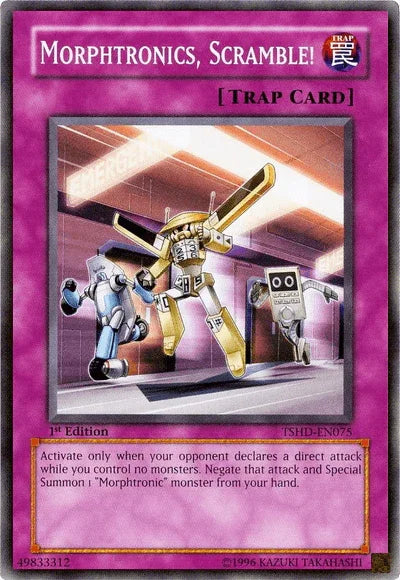 1st Edition, Common, Normal Trap, The Shining Darkness, Trap, Unlimited Morphtronics, Scramble! [TSHD-EN075] Common - Trading Card World