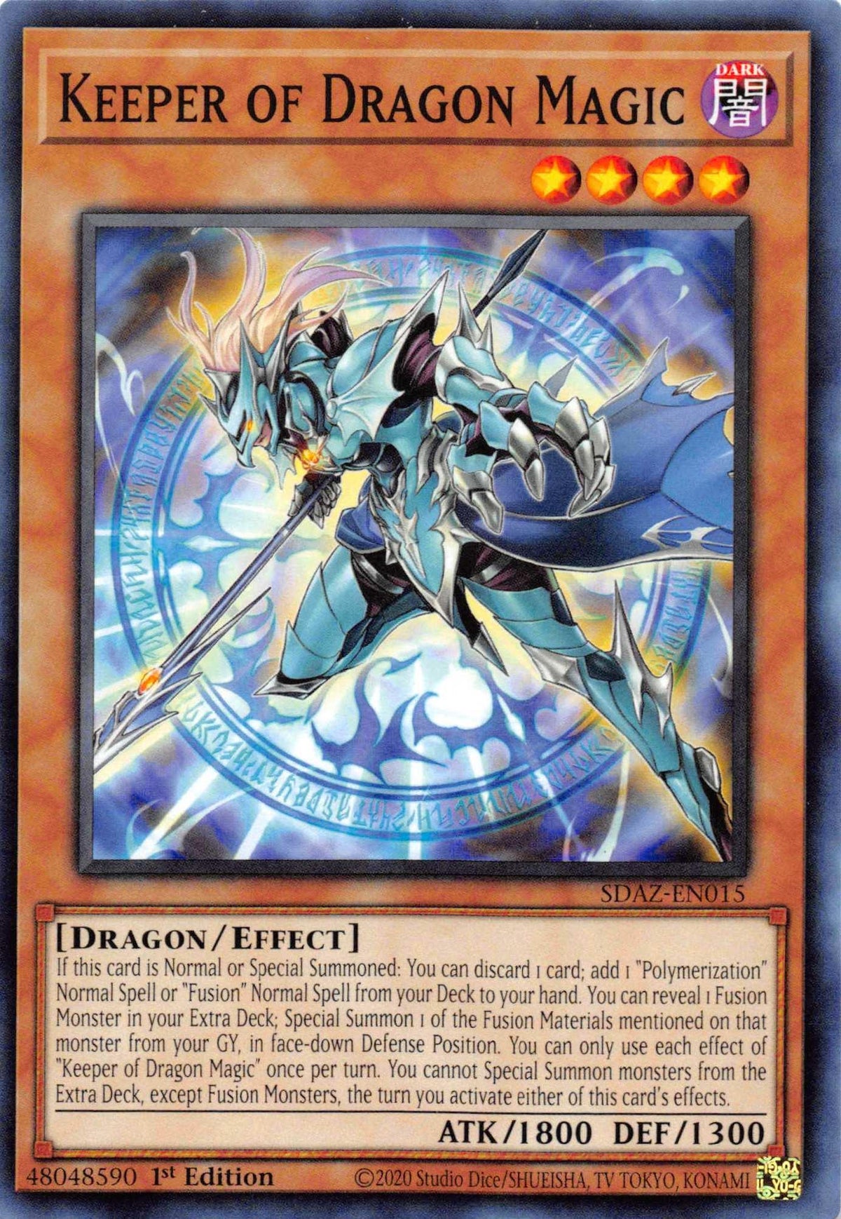 1st Edition, Common, Dark, Dragon, Effect Monster, Structure Deck: Albaz Strike Keeper of Dragon Magic [SDAZ-EN015] Common - Trading Card World