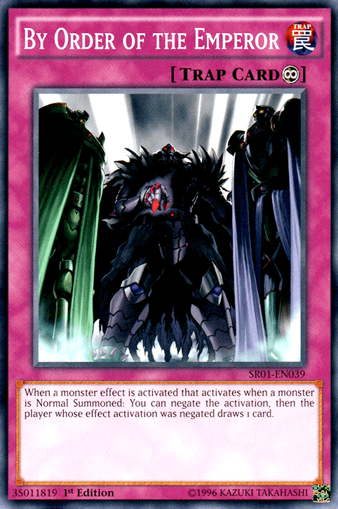 1st Edition, Common, Continuous Trap, Structure Deck: Emperor of Darkness, Trap, Unlimited By Order of the Emperor [SR01-EN039] Common - Trading Card World