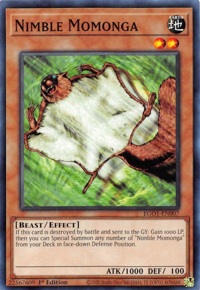 Beast, Common, Earth, Effect Monster, Egyptian God Deck: Obelisk the Tormentor Unlimited, Unlimited Nimble Momonga [EGO1-EN007] Common - Trading Card World