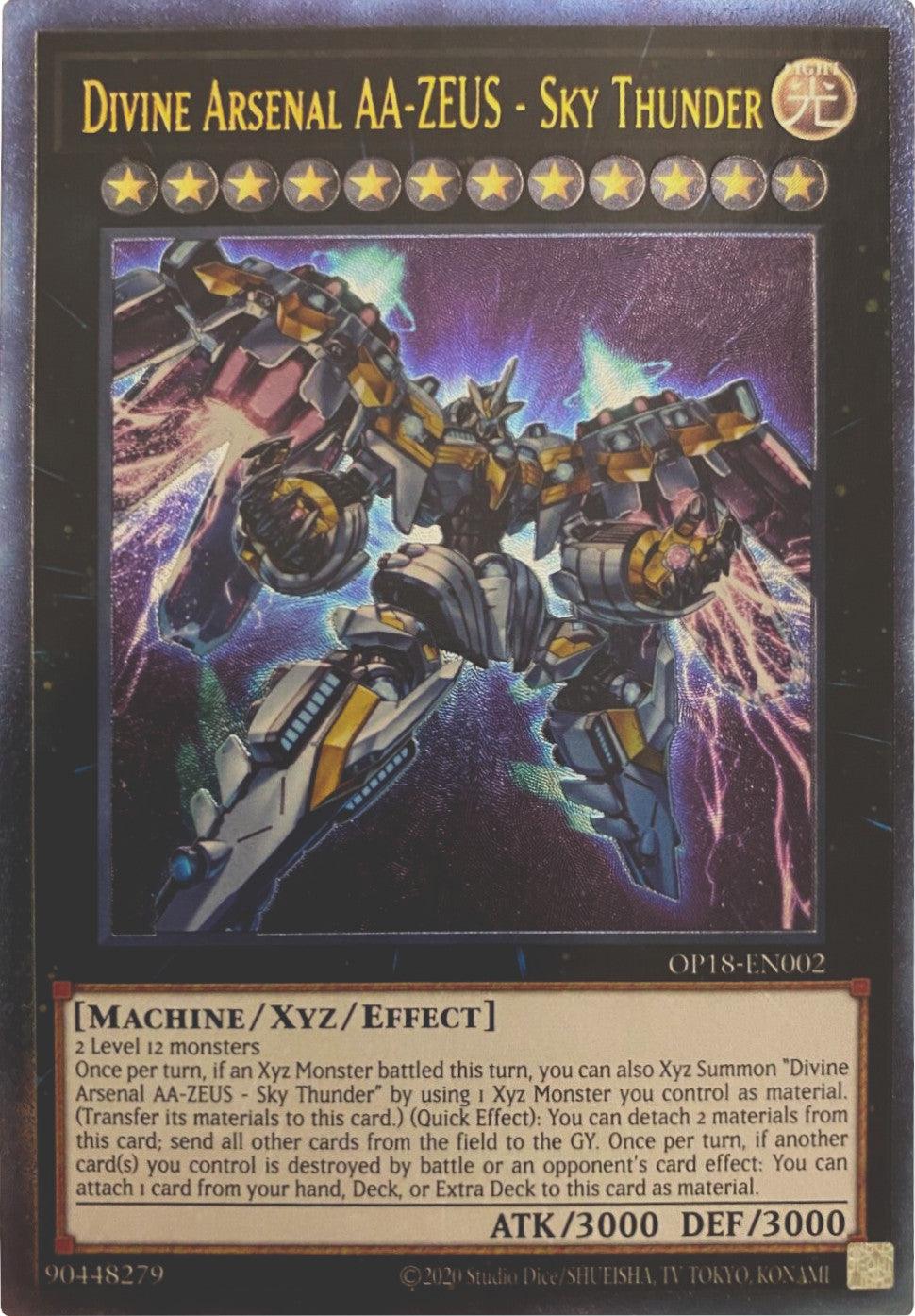 Light, Machine, OTS Tournament Pack 18, Ultimate Rare, Unlimited, Xyz/Effect Monster Divine Arsenal AA-ZEUS - Sky Thunder [OP18-EN002] Ultimate Rare - Trading Card World