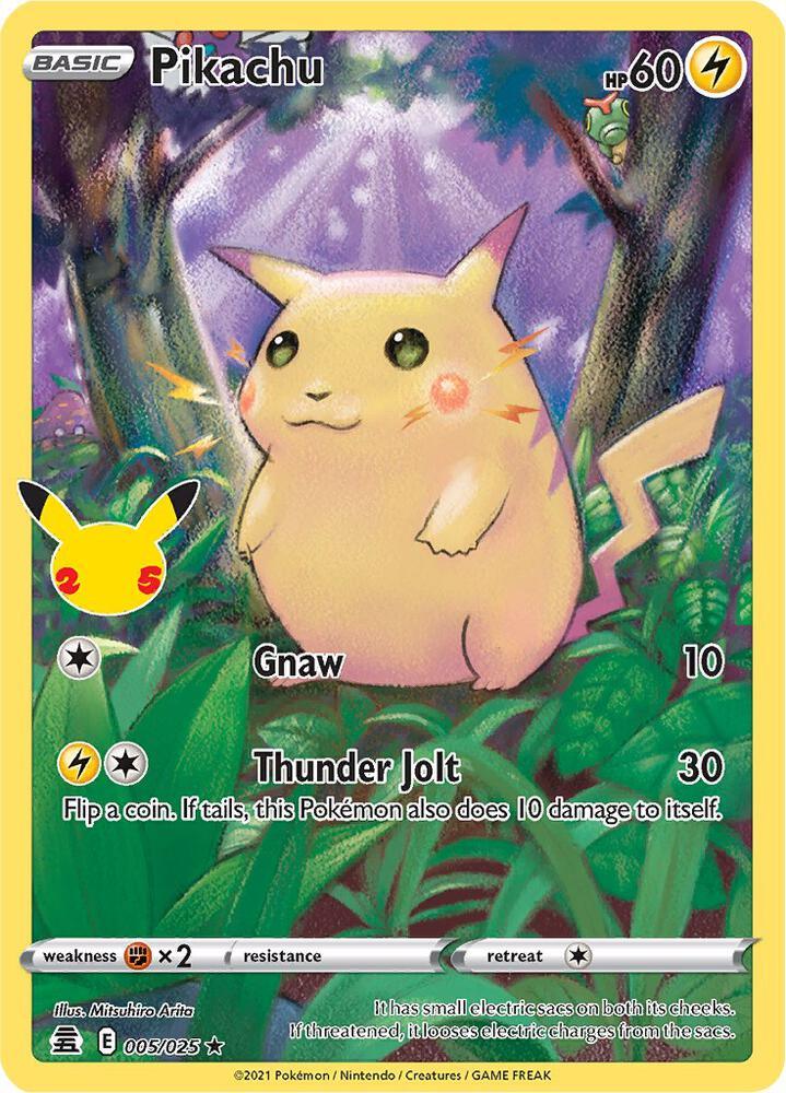005, Celebrations: 25th Anniversary Pikachu (005/025) [Celebrations: 25th Anniversary] - Trading Card World