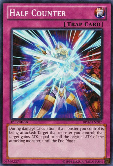 1st Edition, Battle Pack 2: War of the Giants, Mosaic Rare, Normal Trap, Trap, Unlimited Half Counter [BP02-EN207] Mosaic Rare - Trading Card World