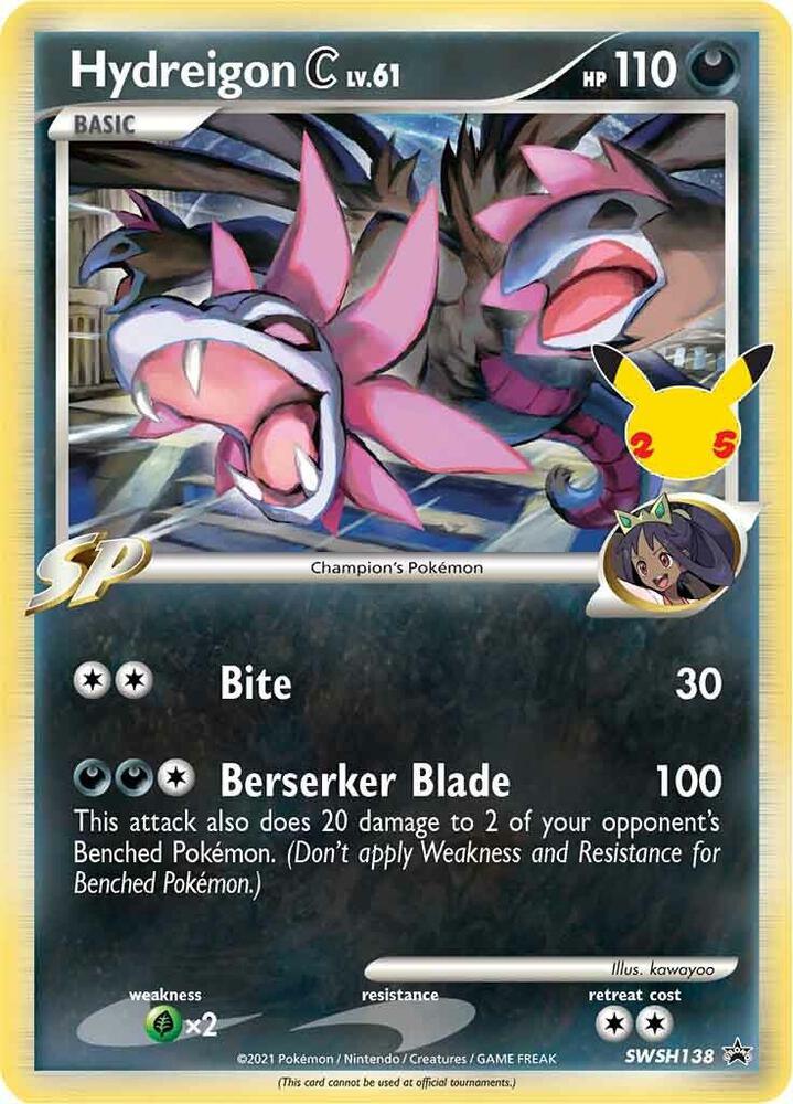 Sword & Shield: Black Star Promos Hydreigon C (SWSH138) (Celebrations) [Sword & Shield: Black Star Promos] - Trading Card World