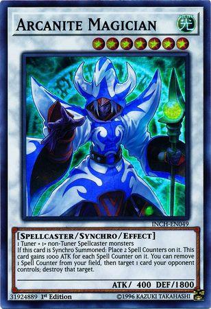 1st Edition, Light, Spellcaster, Super Rare, Synchro/Effect Monster, The Infinity Chasers Arcanite Magician [INCH-EN049] Super Rare - Trading Card World