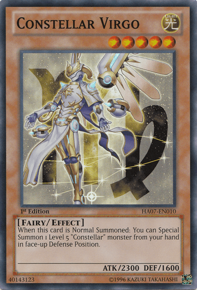 1st Edition, Effect Monster, Fairy, Hidden Arsenal 7: Knight of Stars, Light, Super Rare, Unlimited Constellar Virgo [HA07-EN010] Super Rare - Trading Card World