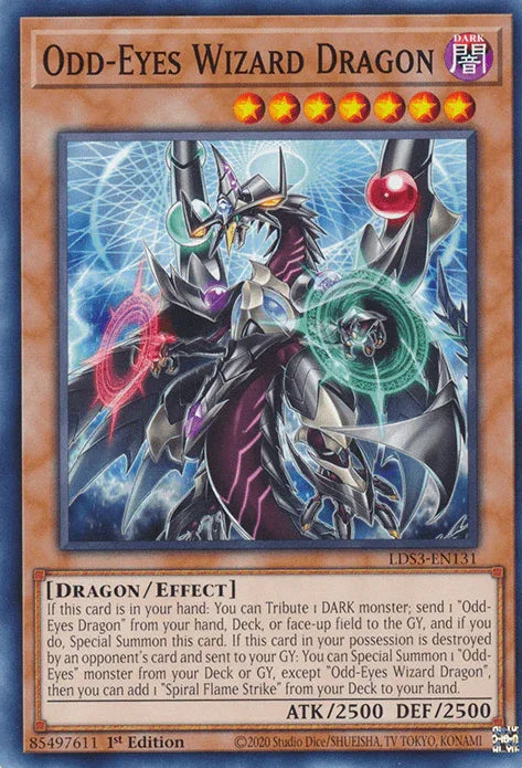 1st Edition, Common, Dark, Dragon, Effect Monster, Legendary Duelists: Season 3 Odd-Eyes Wizard Dragon [LDS3-EN131] Common - Trading Card World