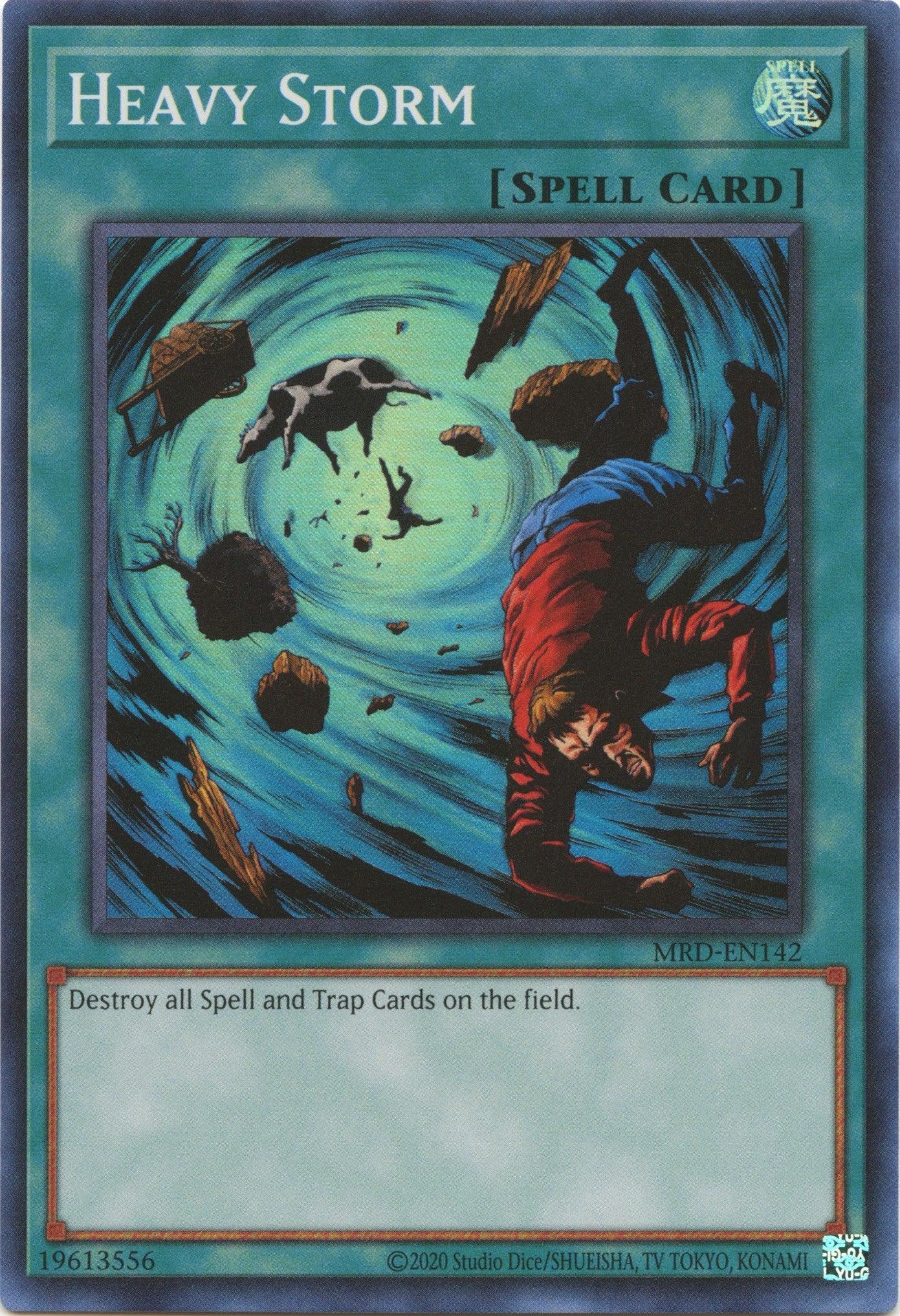 Metal Raiders (25th Anniversary Edition), Normal Spell, Spell, Super Rare, Unlimited Heavy Storm (25th Anniversary) [MRD-EN142] Super Rare - Trading Card World