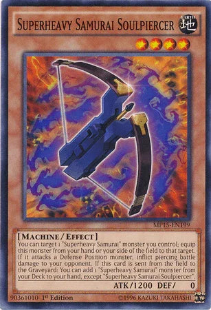 1st Edition, 2015 Mega-Tins Mega Pack, Common, Earth, Effect Monster, Machine Superheavy Samurai Soulpiercer [MP15-EN199] Common - Trading Card World