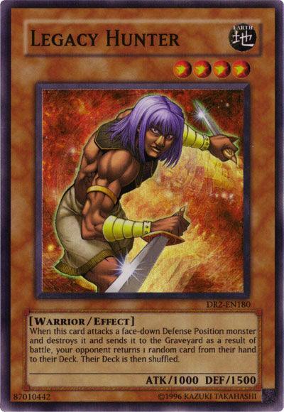 Dark Revelation Volume 2, Earth, Effect Monster, Super Rare, Unlimited, Warrior Legacy Hunter [DR2-EN180] Super Rare - Trading Card World