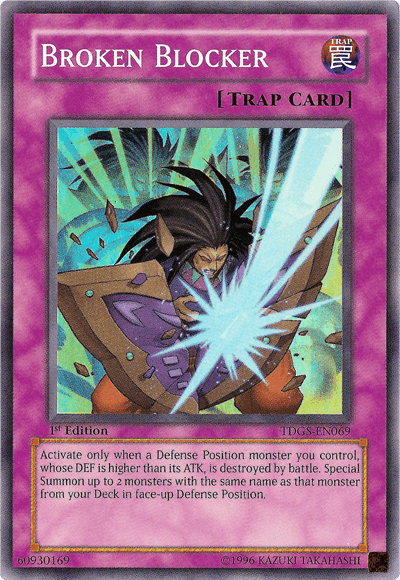 1st Edition, Normal Trap, Super Rare, The Duelist Genesis, Trap, Unlimited Broken Blocker [TDGS-EN069] Super Rare - Trading Card World