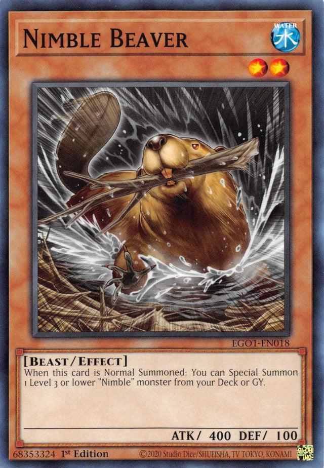 1st Edition, Beast, Common, Effect Monster, Egyptian God Deck: Obelisk the Tormentor, Water Nimble Beaver [EGO1-EN018] Common - Trading Card World