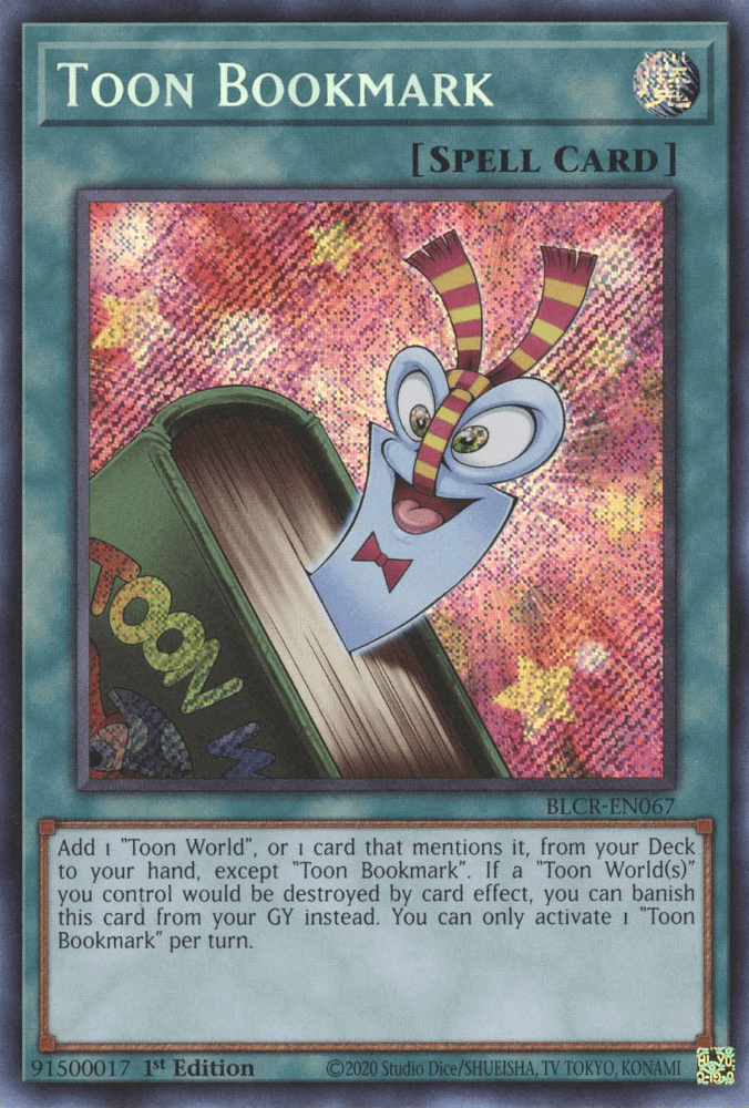 1st Edition, Battles of Legend: Crystal Revenge, Normal Spell, Secret Rare, Spell Toon Bookmark [BLCR-EN067] Secret Rare - Trading Card World