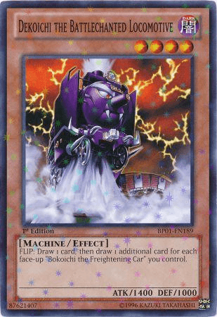 1st Edition, Battle Pack: Epic Dawn, Dark, Effect Monster, Machine, Starfoil Rare, Unlimited Dekoichi the Battlechanted Locomotive [BP01-EN189] Starfoil Rare - Trading Card World