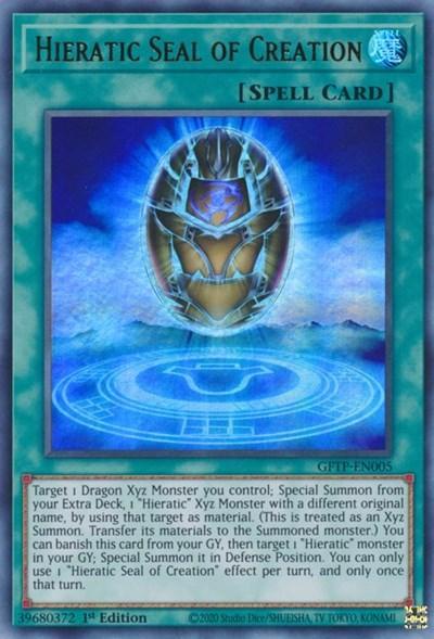 1st Edition, Ghosts from the Past, Normal Spell, Spell, Ultra Rare Hieratic Seal of Creation [GFTP-EN005] Ultra Rare - Trading Card World