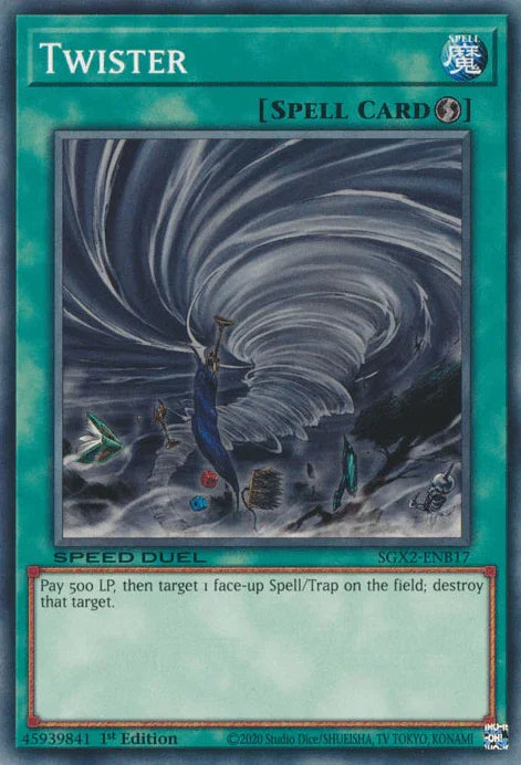 1st Edition, Common, Quick-Play Spell, Speed Duel GX: Midterm Paradox, Spell Twister [SGX2-ENB17] Common - Trading Card World
