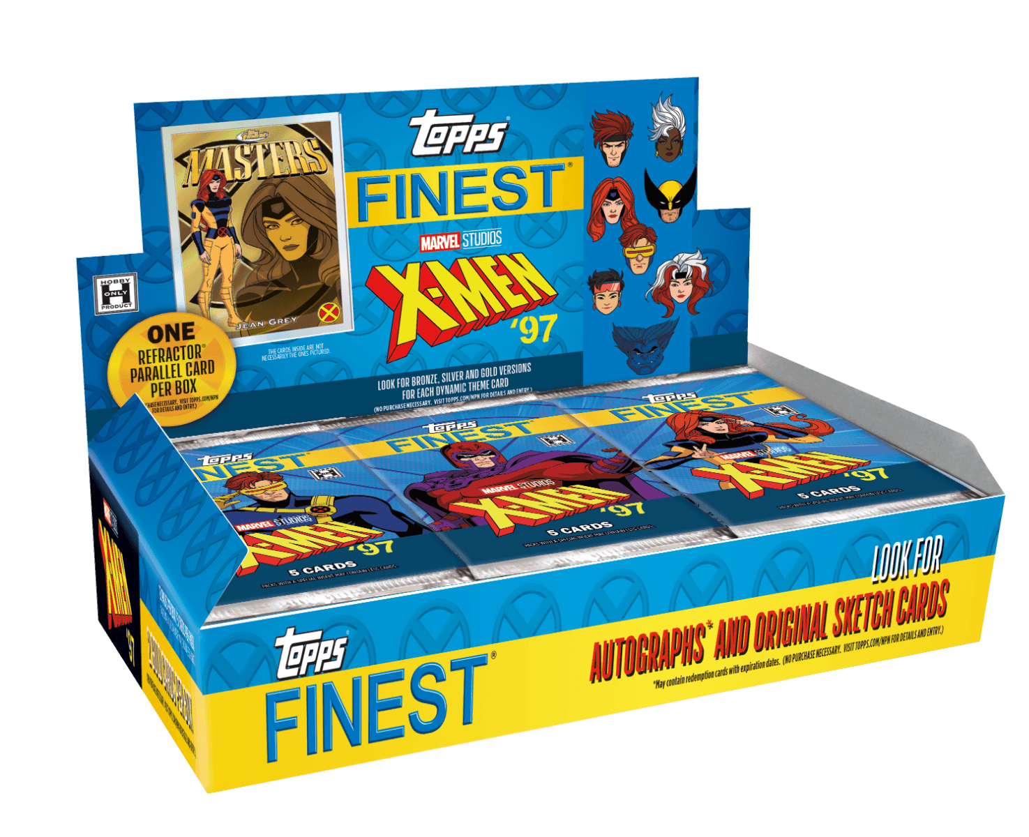 Sports,Topps,X-Men 2025 Topps Finest X-Men 97' - Hobby Box - Trading Card World
