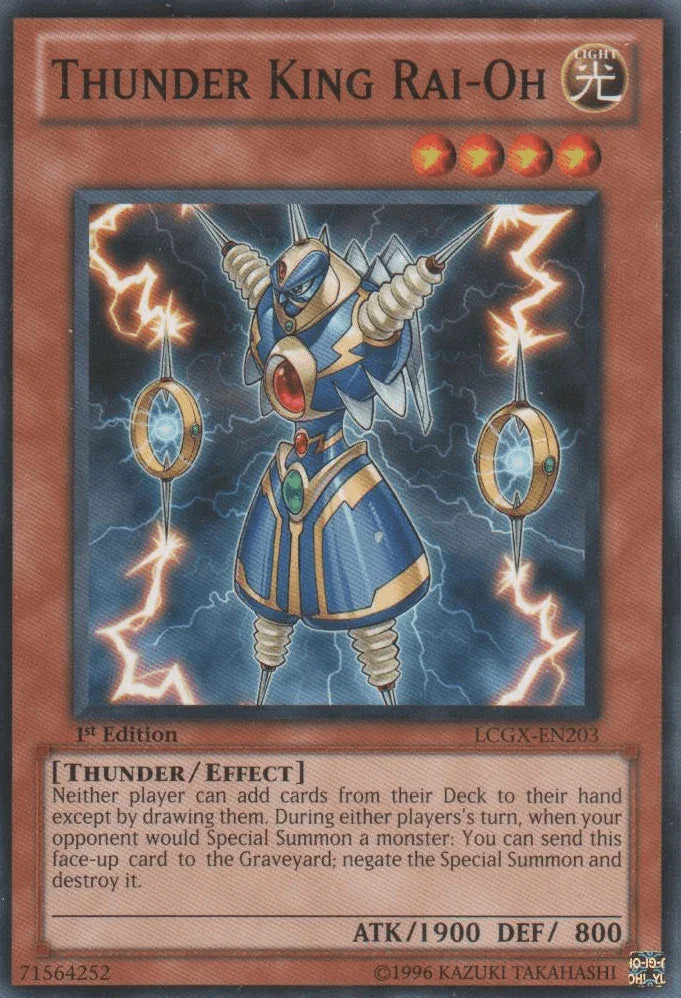 1st Edition, Common, Effect Monster, Legendary Collection 2, Light, Thunder, Unlimited Thunder King Rai-Oh [LCGX-EN203] Common - Trading Card World