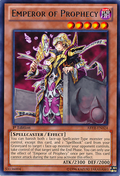 1st Edition, Abyss Rising, Dark, Effect Monster, Rare, Spellcaster, Unlimited Emperor of Prophecy [ABYR-EN024] Rare - Trading Card World