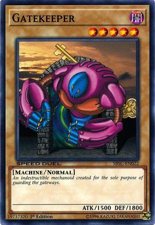 1st Edition, Common, Dark, Machine, Normal Monster, Speed Duel: Scars of Battle Gatekeeper [SBSC-EN022] Common - Trading Card World