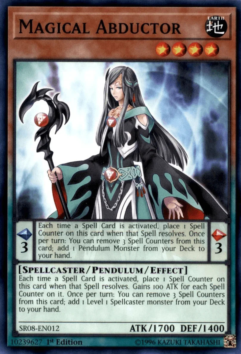 1st Edition, Common, Earth, Pendulum/Effect Monster, Spellcaster, Structure Deck: Order of the Spellcasters Magical Abductor [SR08-EN012] Common - Trading Card World