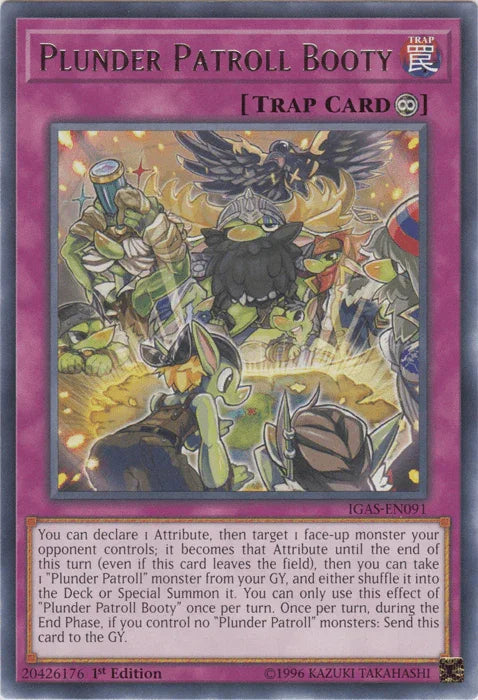 1st Edition, Continuous Trap, Ignition Assault, Rare, Trap, Unlimited Plunder Patroll Booty [IGAS-EN091] Rare - Trading Card World