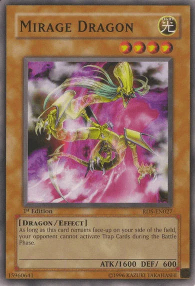 1st Edition, Common, Dragon, Effect Monster, Light, Rise of Destiny, Unlimited Mirage Dragon [RDS-EN027] Common - Trading Card World