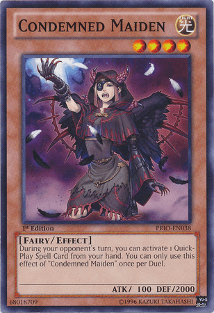 1st Edition, Common, Effect Monster, Fairy, Light, Primal Origin, Unlimited Condemned Maiden [PRIO-EN038] Common - Trading Card World
