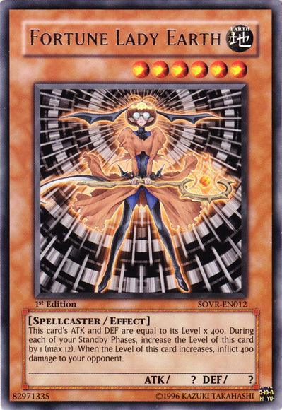 1st Edition, Earth, Effect Monster, Rare, Spellcaster, Stardust Overdrive, Unlimited Fortune Lady Earth [SOVR-EN012] Rare - Trading Card World