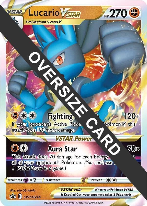 Sword & Shield: Black Star Promos Lucario VSTAR (SWSH214) (Jumbo Card) [Sword & Shield: Black Star Promos] - Trading Card World