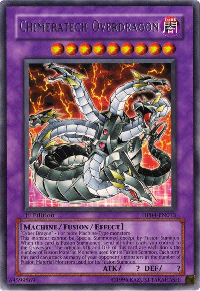1st Edition, Dark, Duelist Pack 4: Zane Truesdale, Fusion/Effect Monster, Machine, Rare, Unlimited Chimeratech Overdragon [DP04-EN013] Rare - Trading Card World