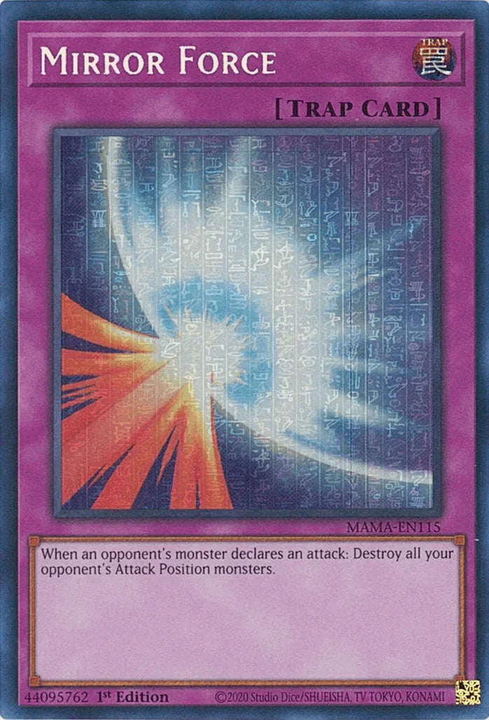 1st Edition, Magnificent Mavens, Normal Trap, Trap, Ultra Pharaoh's Rare Mirror Force [MAMA-EN115] Ultra Pharaoh's Rare - Trading Card World