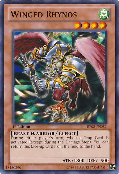 1st Edition, Battle Pack 2: War of the Giants, Beast-Warrior, Effect Monster, Mosaic Rare, Unlimited, Wind Winged Rhynos [BP02-EN051] Mosaic Rare - Trading Card World
