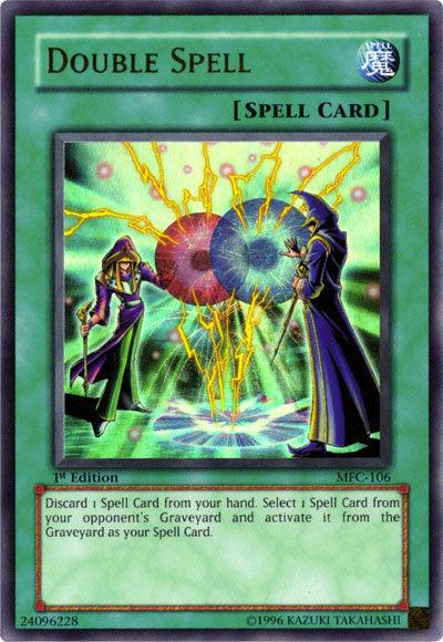 1st Edition, Magician's Force, Normal Spell, Spell, Ultra Rare, Unlimited Double Spell [MFC-106] Ultra Rare - Trading Card World