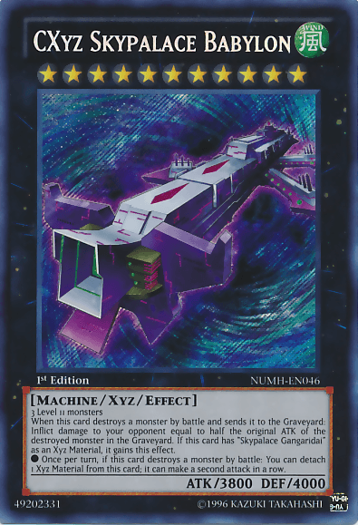 1st Edition, Machine, Number Hunters, Secret Rare, Unlimited, Wind, Xyz/Effect Monster CXyz Skypalace Babylon [NUMH-EN046] Secret Rare - Trading Card World