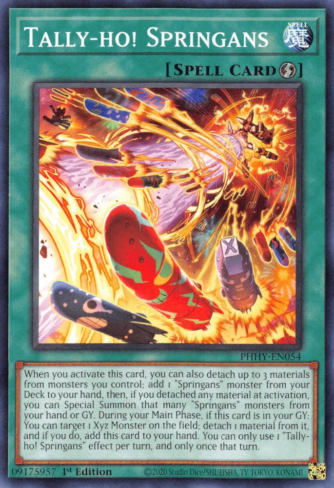 1st Edition, Common, Photon Hypernova, Quick-Play Spell, Spell Tally-ho! Springans [PHHY-EN054] Common - Trading Card World