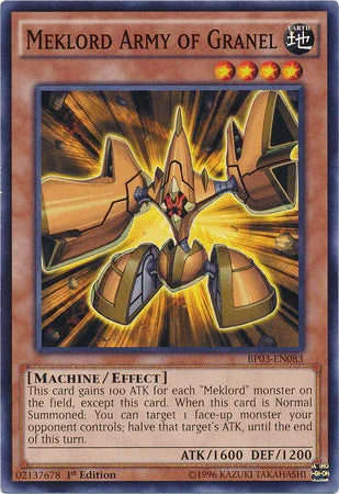 1st Edition, Battle Pack 3: Monster League, Common, Earth, Effect Monster, Machine Meklord Army of Granel [BP03-EN083] Common - Trading Card World